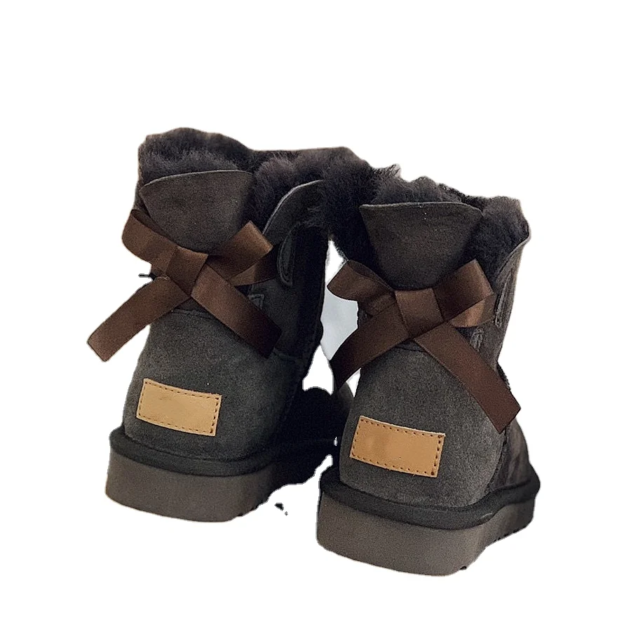 
Wholesale products genuine sheepskin sheepskin snow boots women shoes women winter snow boot bowknot 