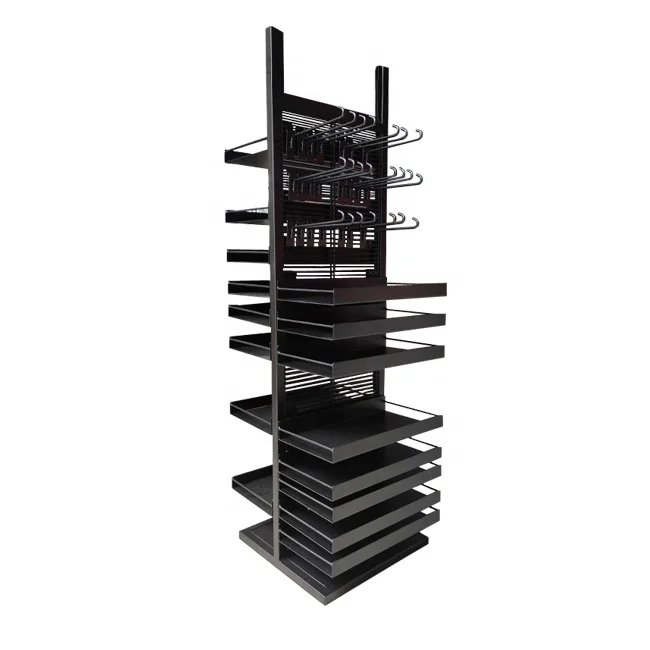 Custom double sided Floor Standing Hardware Store Tools Phone Accessories Metal Display Rack