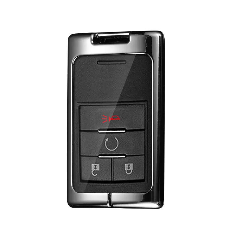 hot selling suitable for Cadillac key cover CTS ESCALADE XTS SLS SRX from 2009 to 2014 automobile key fob case leather metal bag