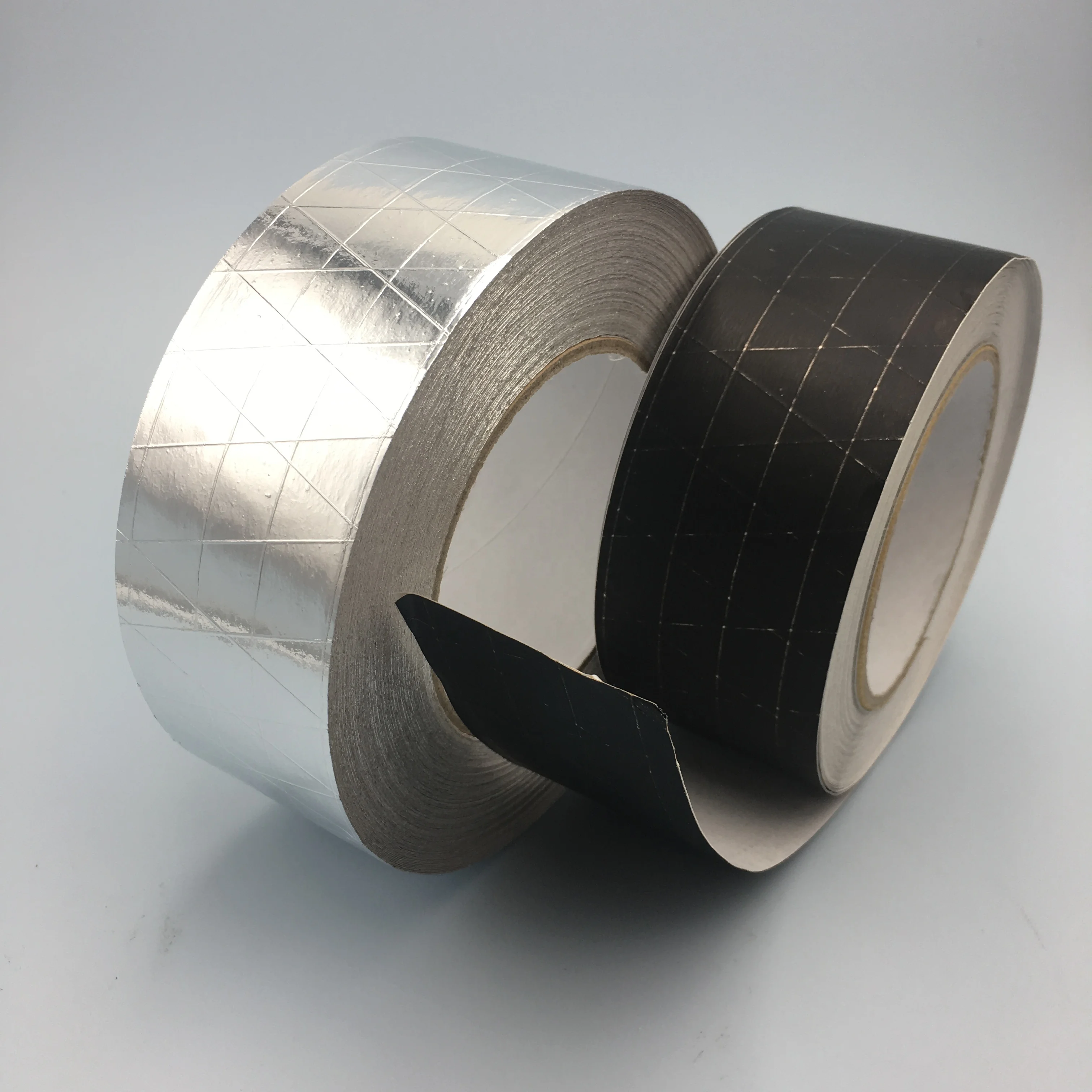 High Temperature Reinforced Aluminum Foil 3 way scrim Fiber Glass Cloth Tape for Thermal Insulation