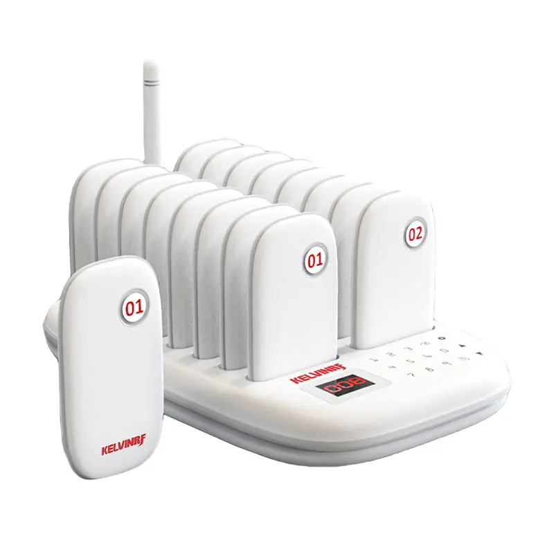 16 шт. звуковой сигнал вспышка пейджеры DC12V 2A гостевого вызова системы для ресторанов фаст-фуд кафе KL-QC668