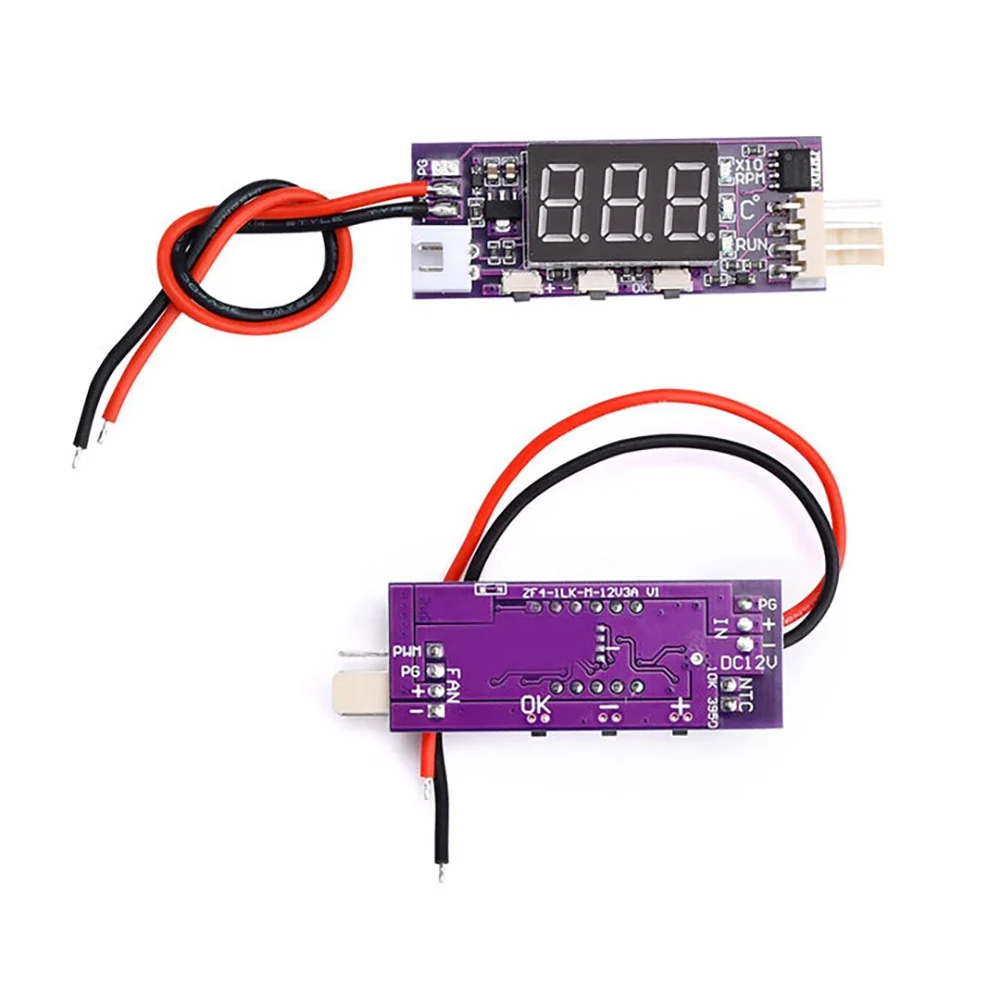 DC12V PWM Fan контроль температуры Регулятор маленький 4 провода скорость цифровой дисплей поддерживает 3A внутренний