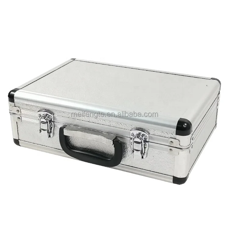 Size optional universal customized portable aluminum case with sponge for handheld machine