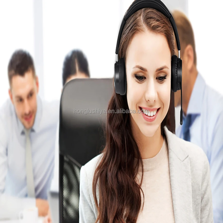 New Usb Headphones With revolving Microphone For Pc 3.5mm Business Headphones With Mic Mute Noise Cancelling For Call Center