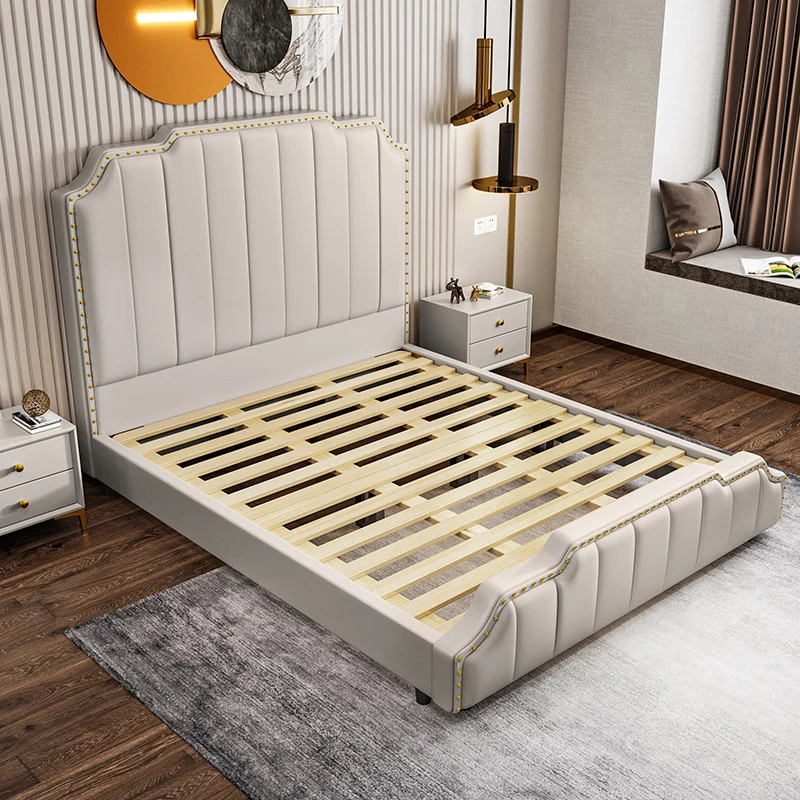 Italian style design home bedroom furniture luxury double bed