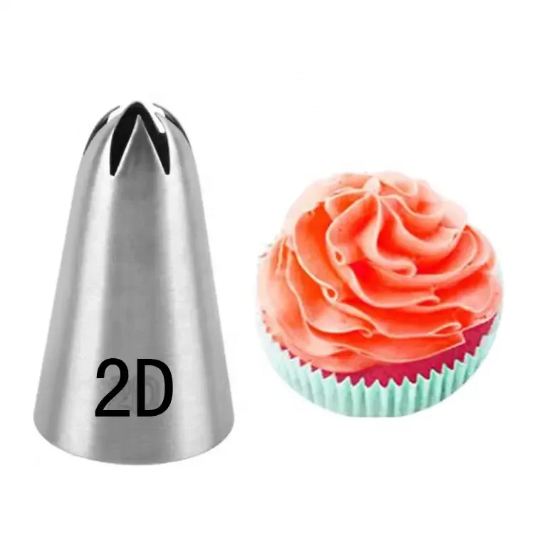 Popular Sale Wilton Stainless Steel 1M / 2D / 2F Nozzle Icing Piping Tips Cake Decorating Nozzles