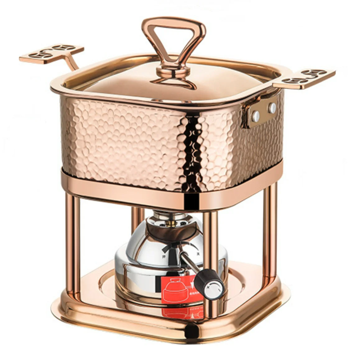 304 Stainless Steel Gas Heated Hot Pot / Square Shabu Shabu Hotpot