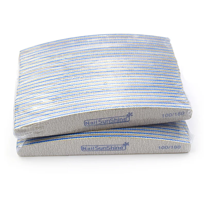 50pcs Nail File Nail Sunshine Strong Sandpaper Washable 80/100/150/180/240/320 Buffer Block For Manicure Emery Board Boat Files