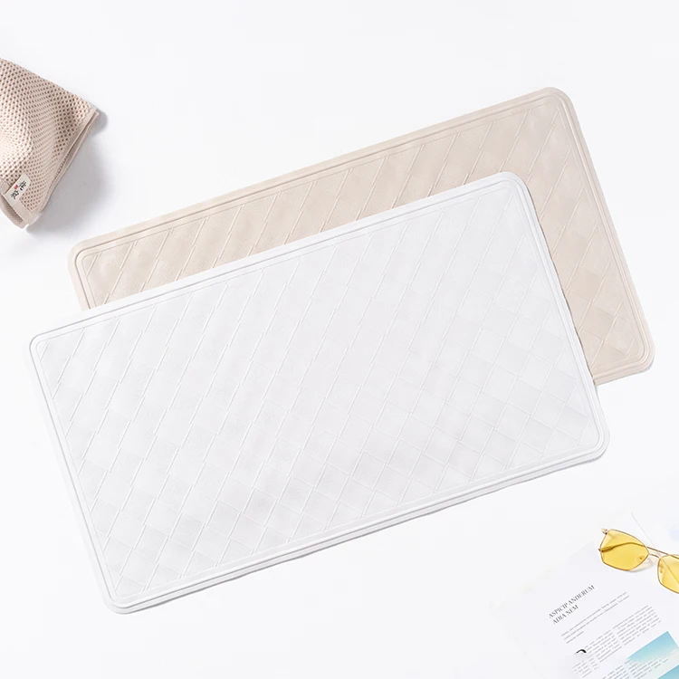 Bathroom silicone rubber bath mat baby bath mat with suction cup antislip bath mat