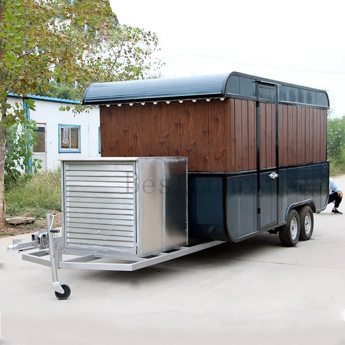 China mobile kebab fast food beverage vending cart for slush machine sale