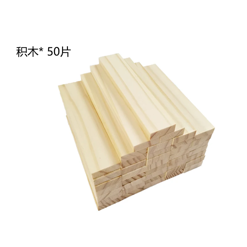 Small Size Unisex Timber Tower Wood Block Stacking DIY Toy Educational Toy with Box