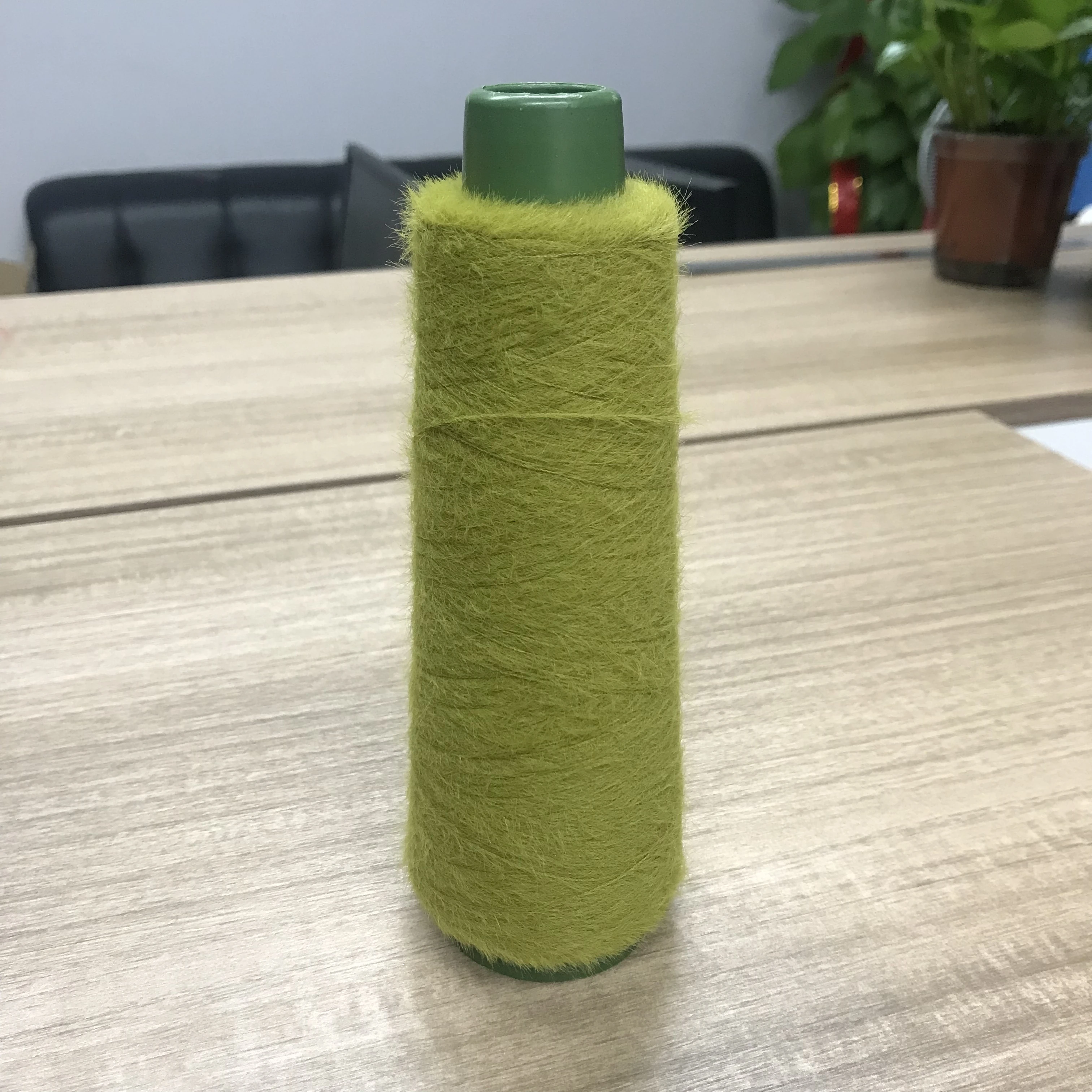 Хит продаж высококачественный мохеровый 100% из кроличьего кошачьего меха нейлоновые норковые перья модные нити для вязания свитера