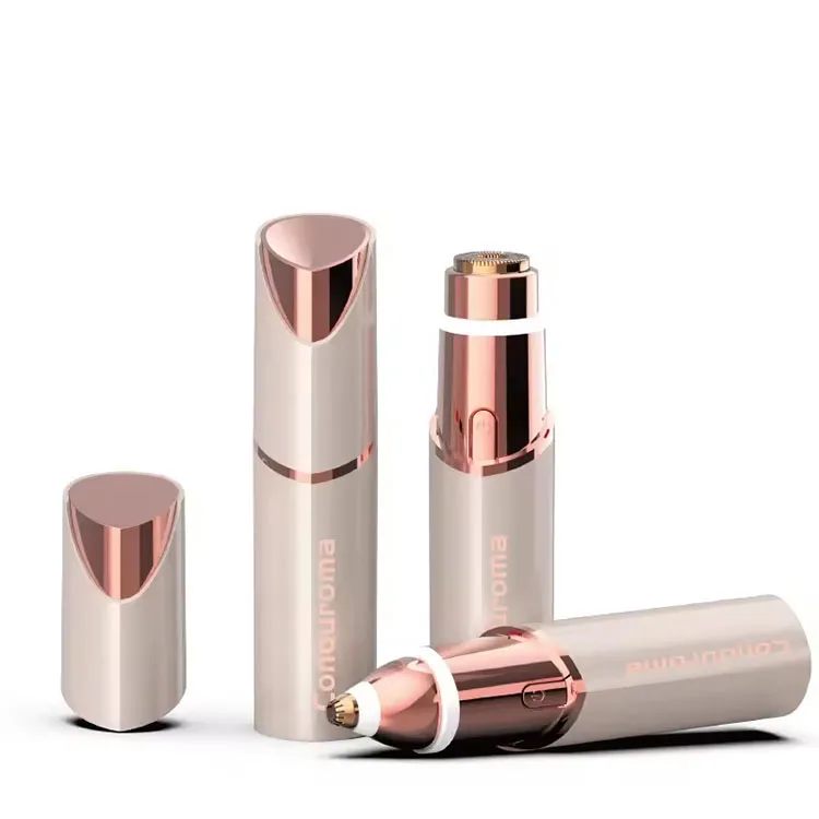 USB rechargeable electric eyebrow trimmer 18k gold ring head epilator multi-functional hair remover