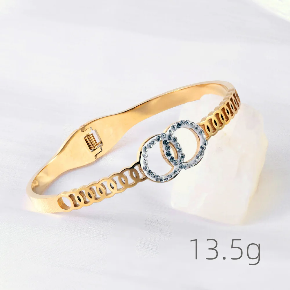 New Trendy Gold Metal Bracelets Set Heart Open Charm Bangle Bracelet Set Multilayer Infinity Heart Bracelet For Women Jewelry