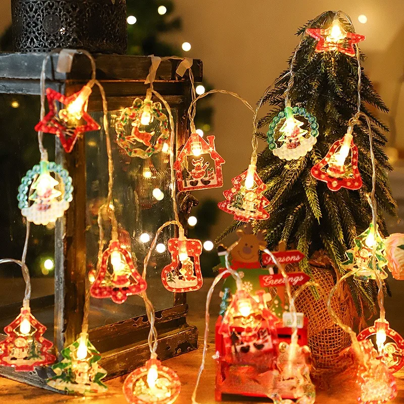 led Santa Claus Snowflake elk Christmas tree light strings. Santa Claus snowflake Elk Christmas tree light strings