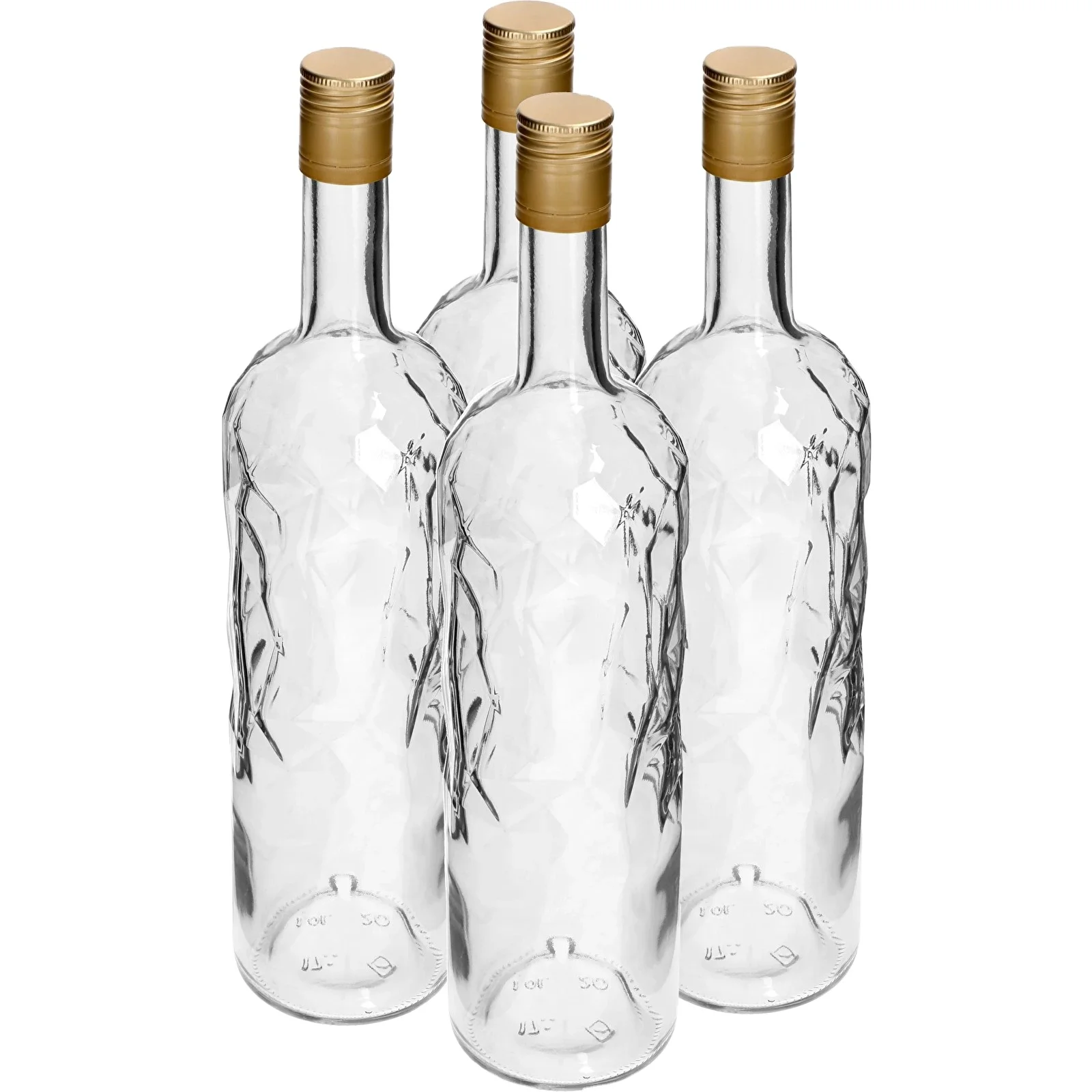 aluminum cap premium high quality clear glass vodka bottles 100cl