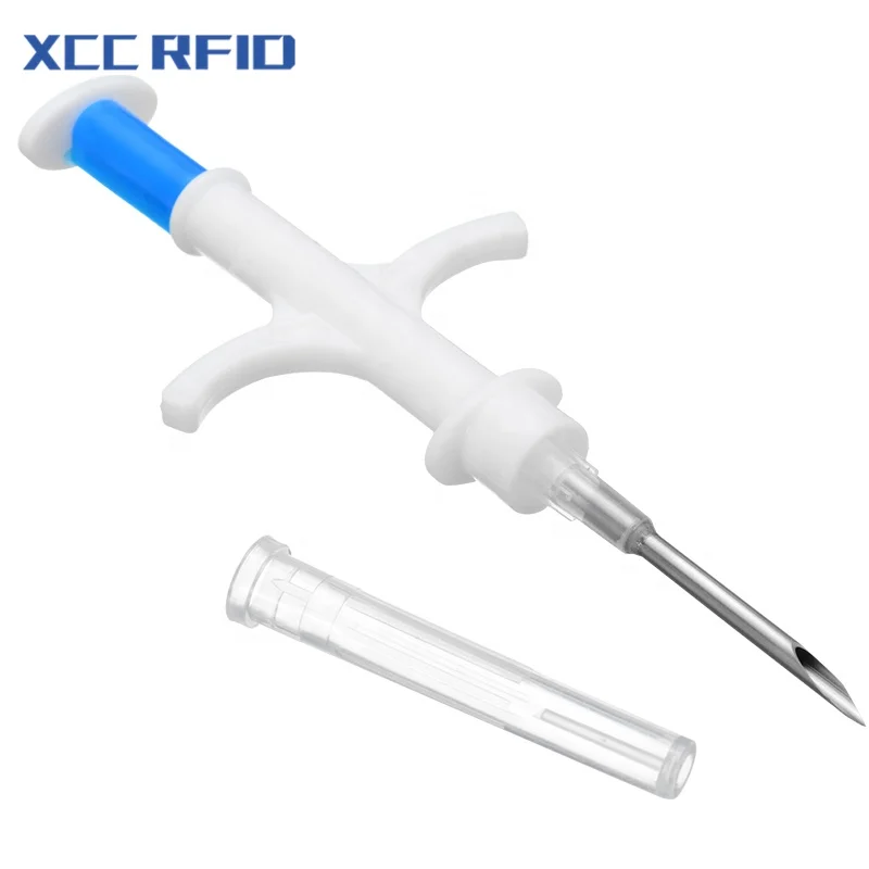 Изготовленный на заказ для домашних животных с микро-чипами и 134,2 кГц FDX-B животных RFID ID стеклянный шприц имплантат животных для собаки микрочип