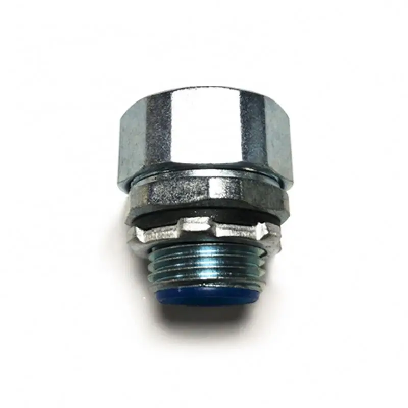 Zinc Alloy DPJ End Style Union Connector for Metal Flexible Corrugated Conduit Pipes