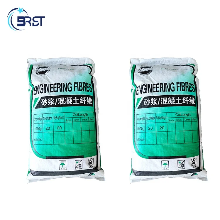 Good Dispersion Polypropylene PP Monofilament Staple Microfibre Fiber For Concrete Reinforcement