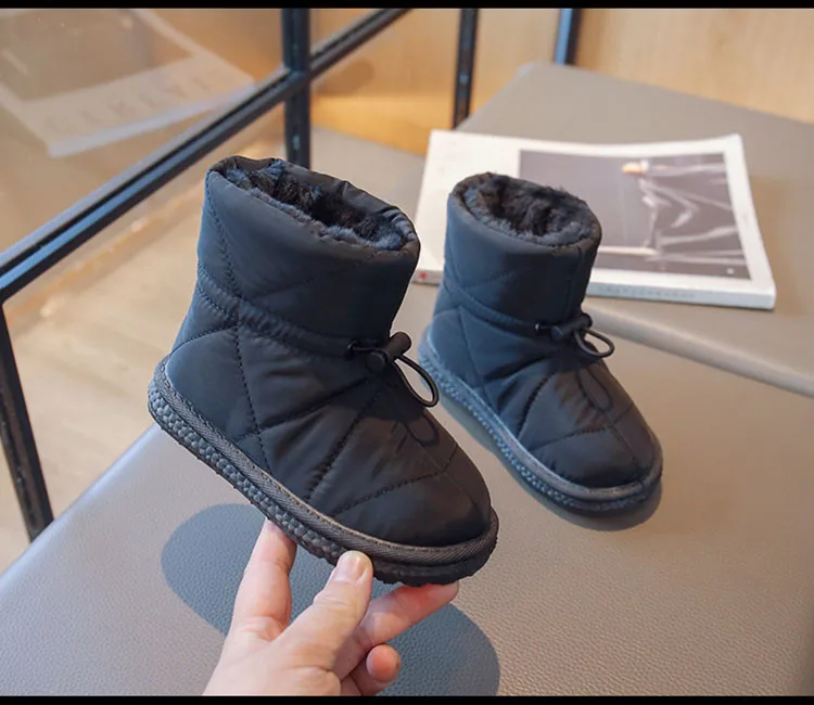 New hot sale children boot winter snow shoes plush flat sole boots designers shoe boot