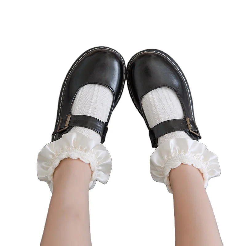 Kawaii Cute Sock For Girls Ruffle Socks Women Lolita Princess Style Frilly Crew Socks