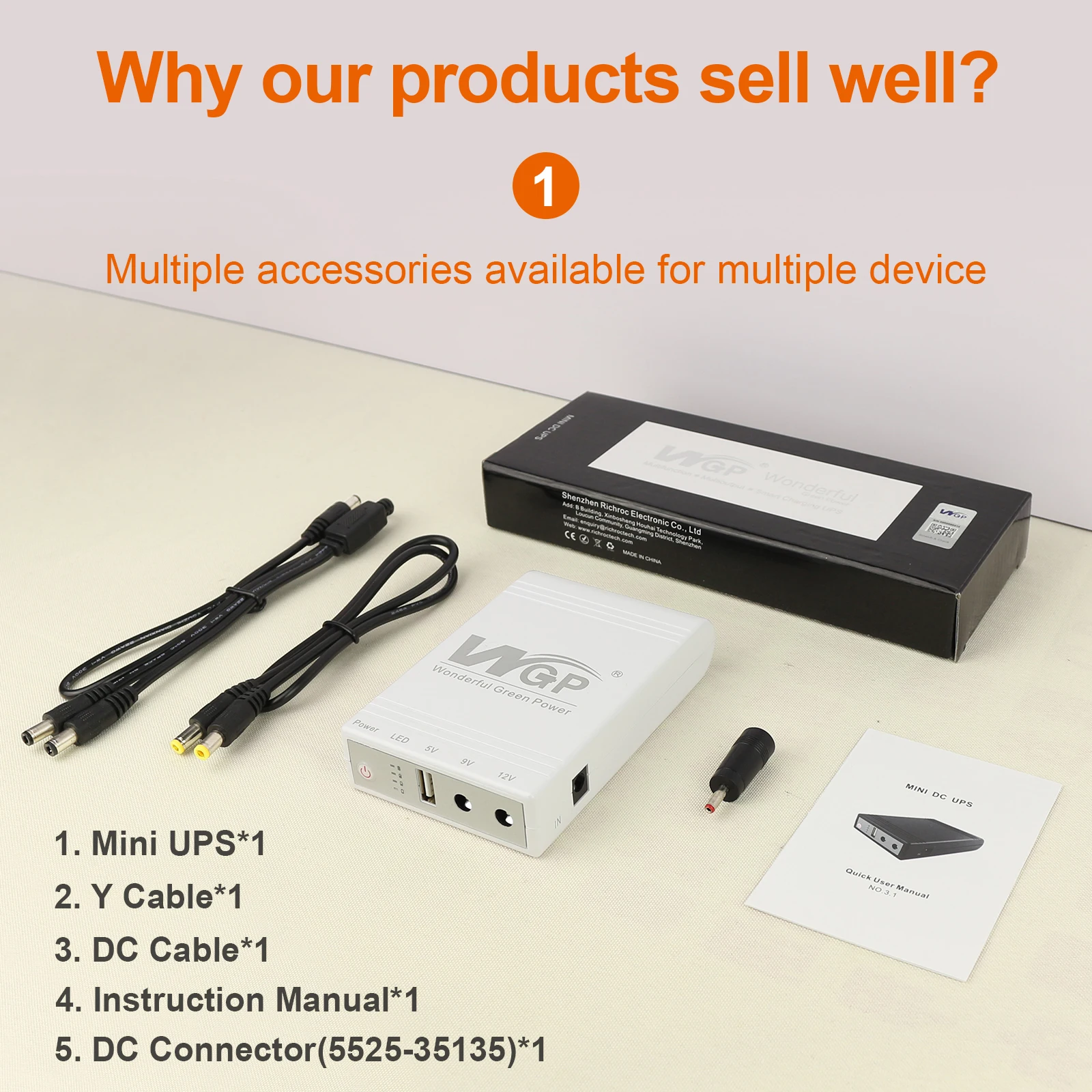 WGP MINI UPS Power for Router wifi 5V 9V 12V  USB DC Output mini UPS for Wifi Router Modem CCTV Camera