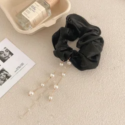 Large Solid Color Silk Scrunchies Fashion Scrunchy Hair Band Elastic Scrunchies In Various Colors