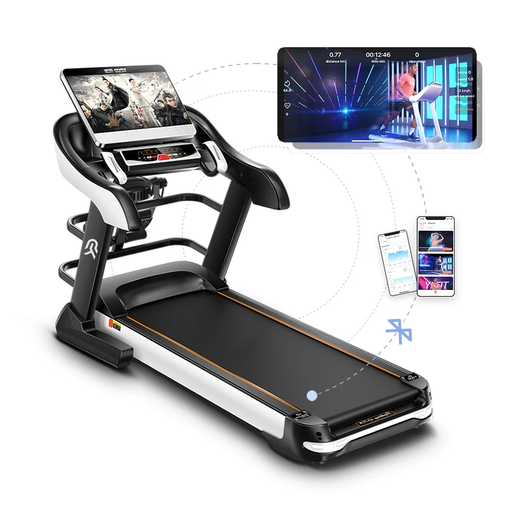 YPOO 52CM Large Running Belt Home Treadmill with YPOOFIT APP