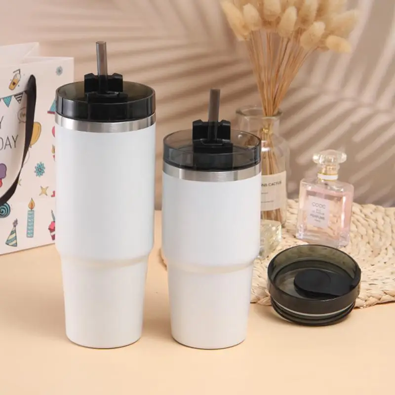 BPA free insulation 20oz 30Oz 40oz Stainless Steel Coffee Tumbler With Straw and Handle Stan--leyes