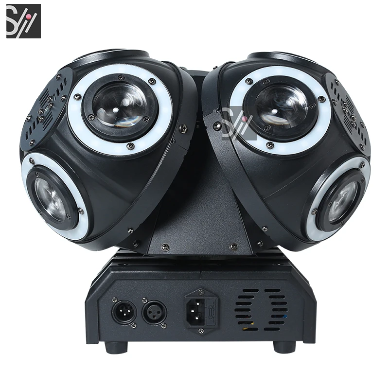 180W RGBW 4in1 LED Beam Moving Head Light 3 Heads Beam with RGB Laser Stage Lighting Projector DMX DJ Disco Bar Party Lights