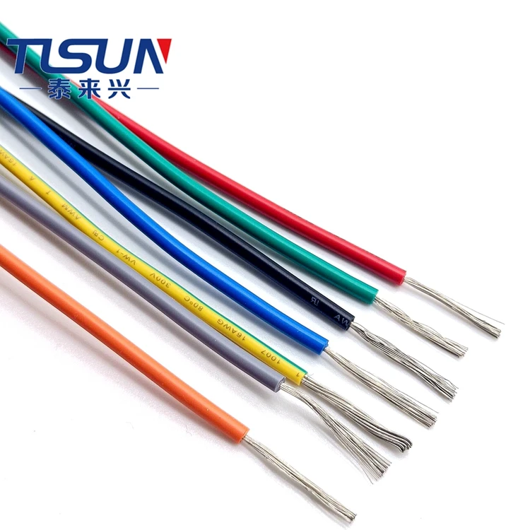 AWM UL1007 300V 20AWG  PVC Insulation Electrical Wire  lightning cable