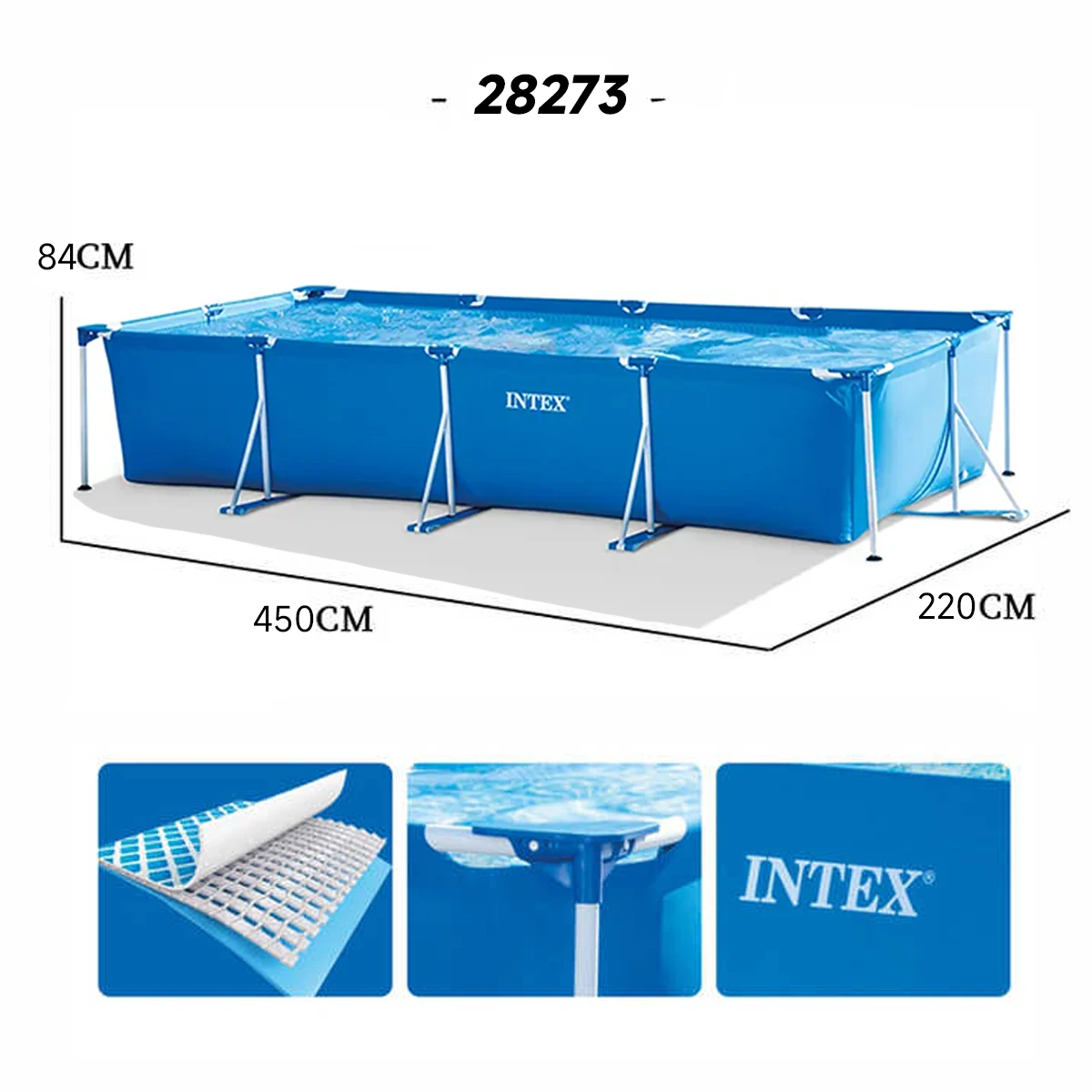 Hot Sale INTEX 28270 28271 28272 28273 Outdoor Rectangle Alberca Above Ground Swimming Pool Intex Pool