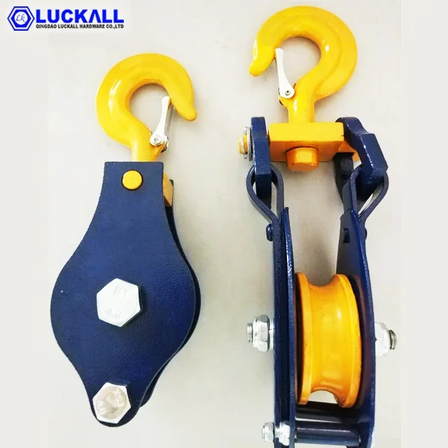 Окрашенный стальной трос блок шкива оборудование для такелажа