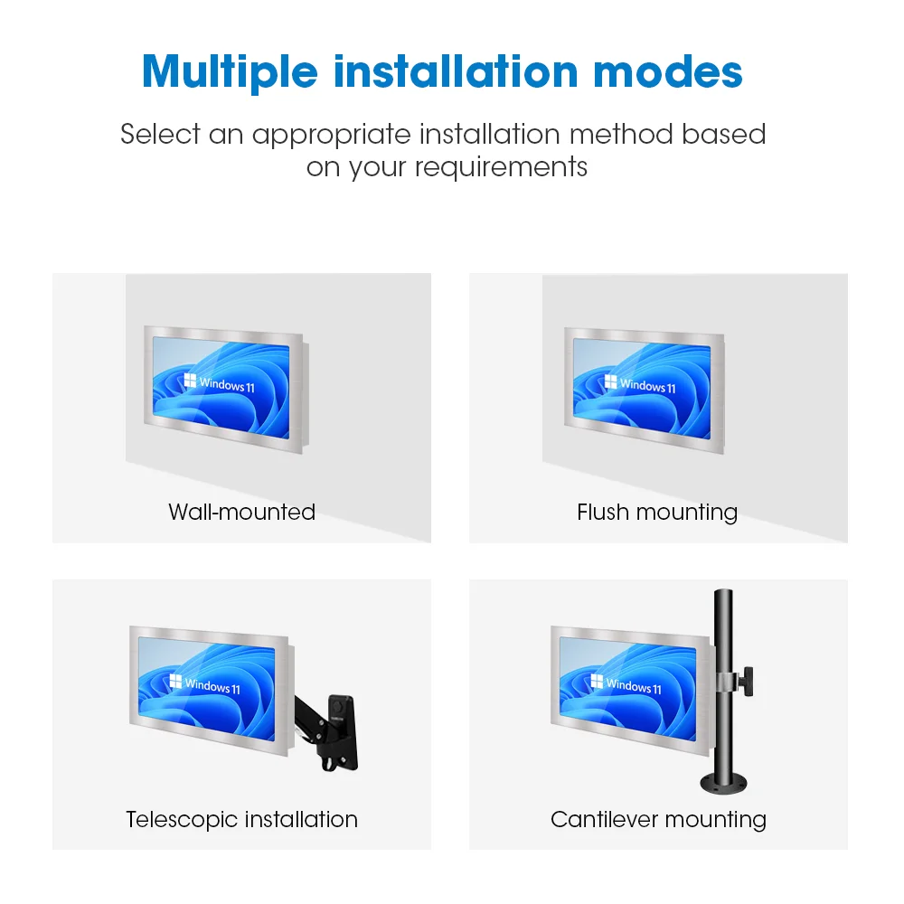 21.5 inch FHD Waterproof ip65 66 67 68 industrial all in one touch panel pc computer