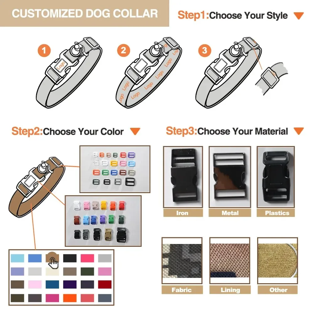 2024 Airtag Holder Dog Collar Adjustable Soft Nylon Ribbon 3M Reflective Quick Release Dog Airtag Collar