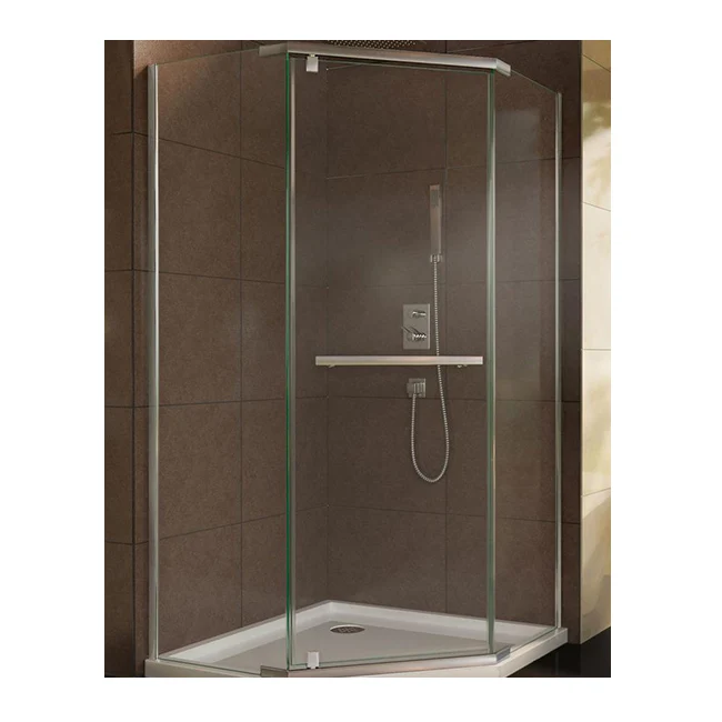 New design aluminum profile glass shower pivot room door with tempered insulated clear glass for bathroom