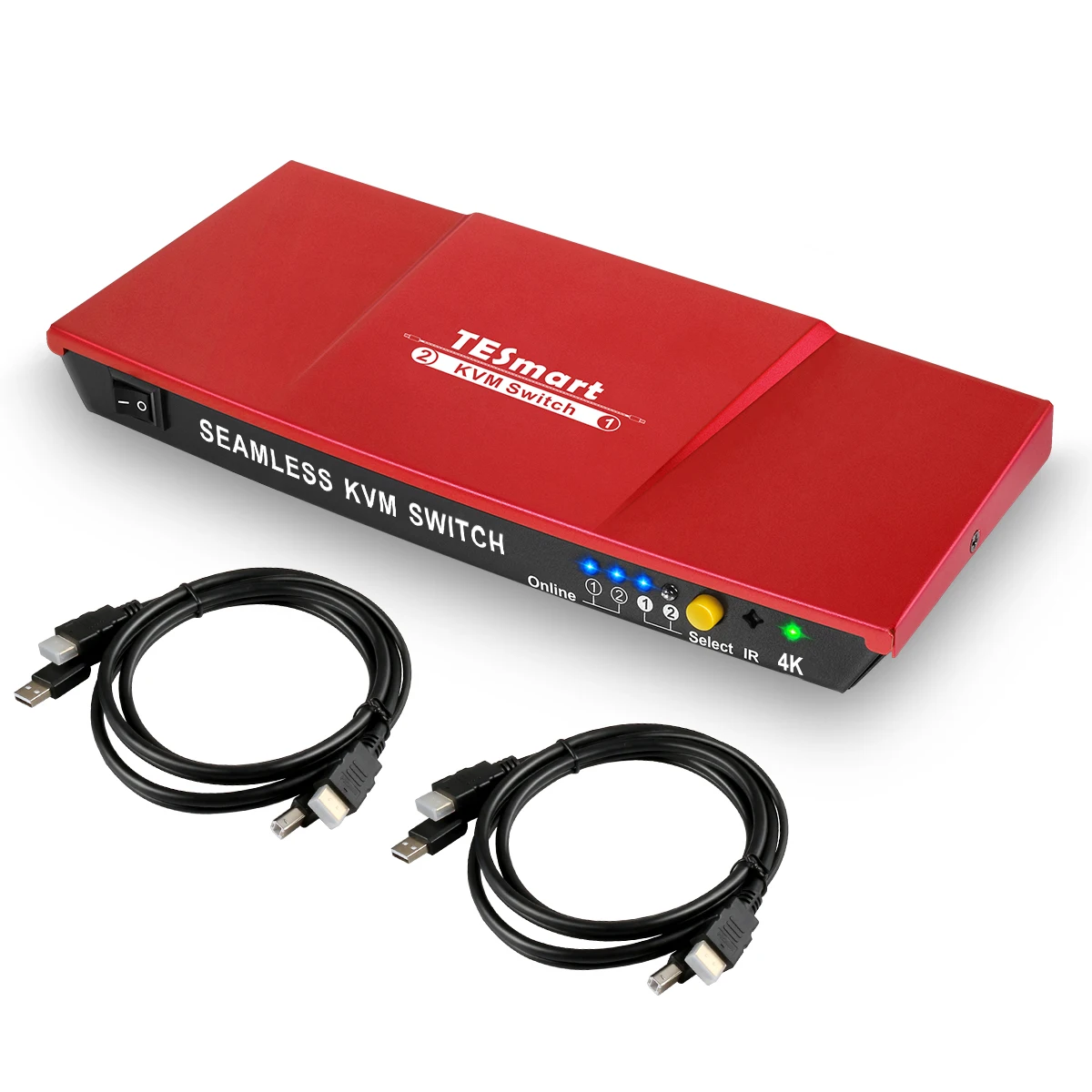 TESmart 2x1 бесшовный HDMI KVM переключатель с PIP