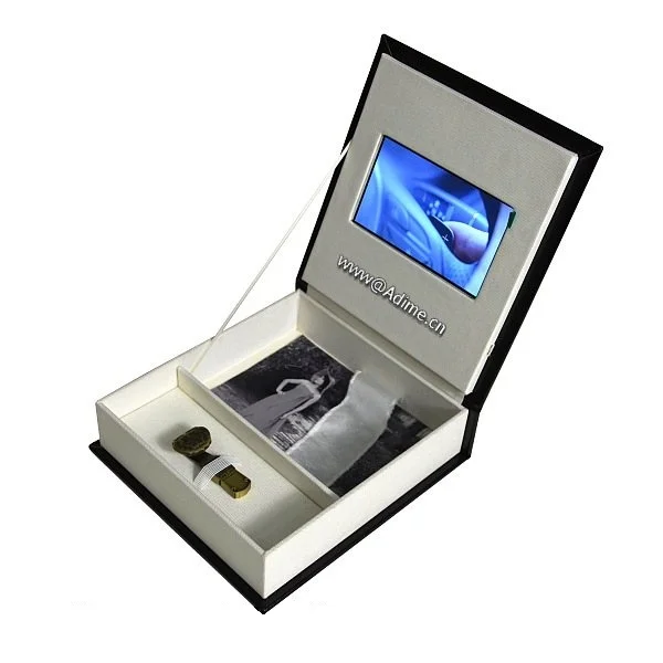 5-дюймовый ЖК-видео цифровой электронный фотоальбом коробка с USB световой