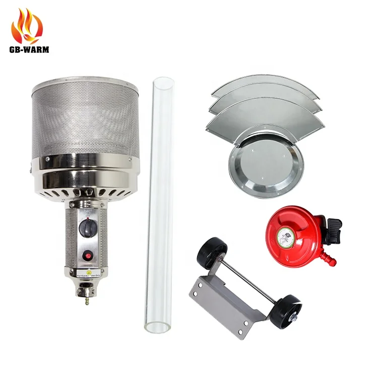 Аксессуары для наружного газового обогревателя, оптовая продажа, стеклянная трубка, колеса, отражатель, регулятор, детали горелки