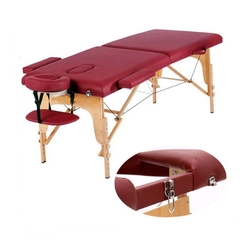 Massage Table Bed Massage Bed Wood Material 2 Section Beauty Salon Furniture For Massage Therapy Bed