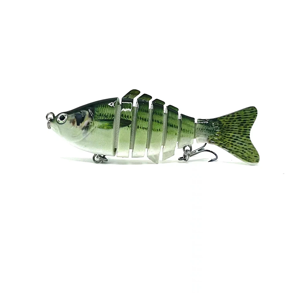 Top Water Bass Fishing Lures Lifelike Slow Sinking Swim Bait Multi-Jointed Artificial Lure for Lake Fishing