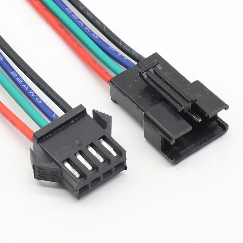 jst sm 3 pin led light male female plug electrical wire crimp terminal connector wiring harness cable adapter