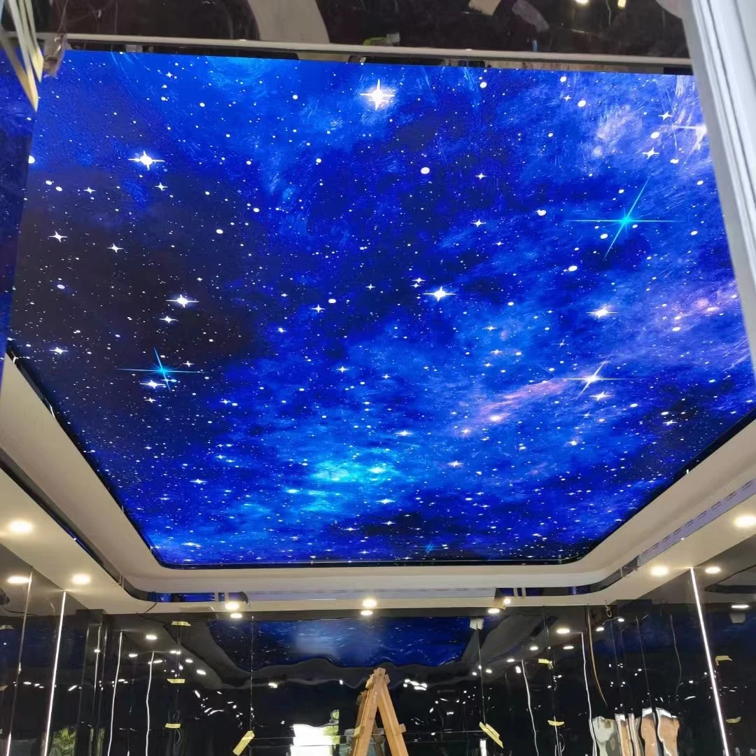 China manufacture interior decoration soft PVC ceiling stretch ceiling cost