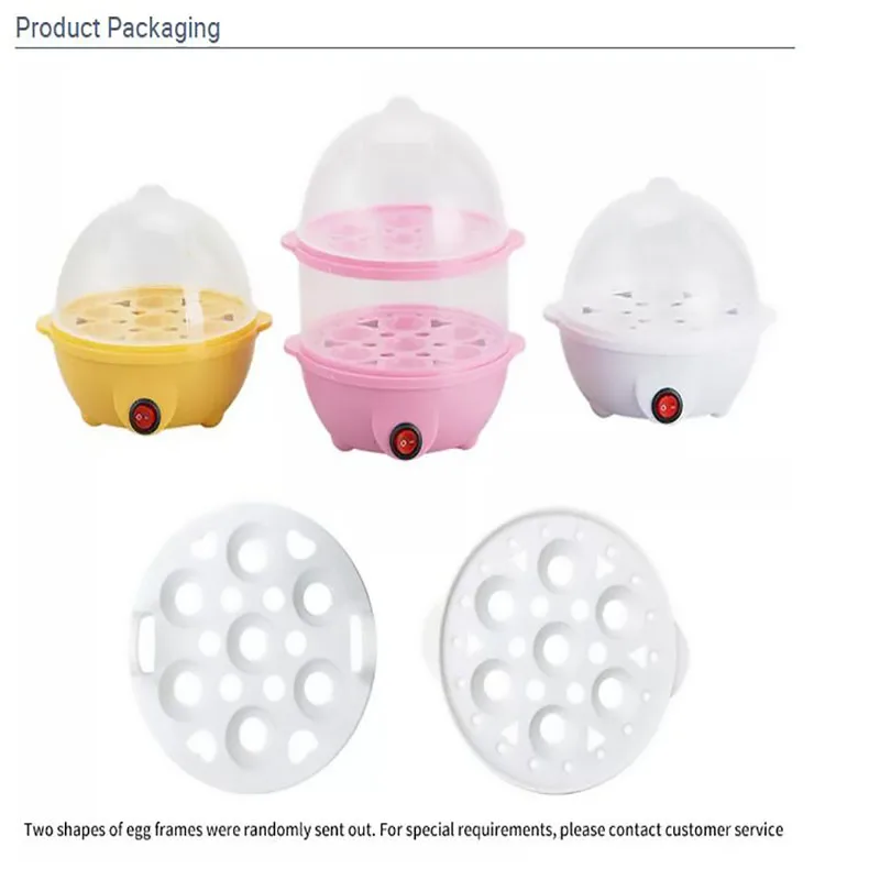 Portable Commercial Automatic Mini Egg Cooker Electric Stainless Steel Boiler Machine Steamer Double Layer Egg Cooker