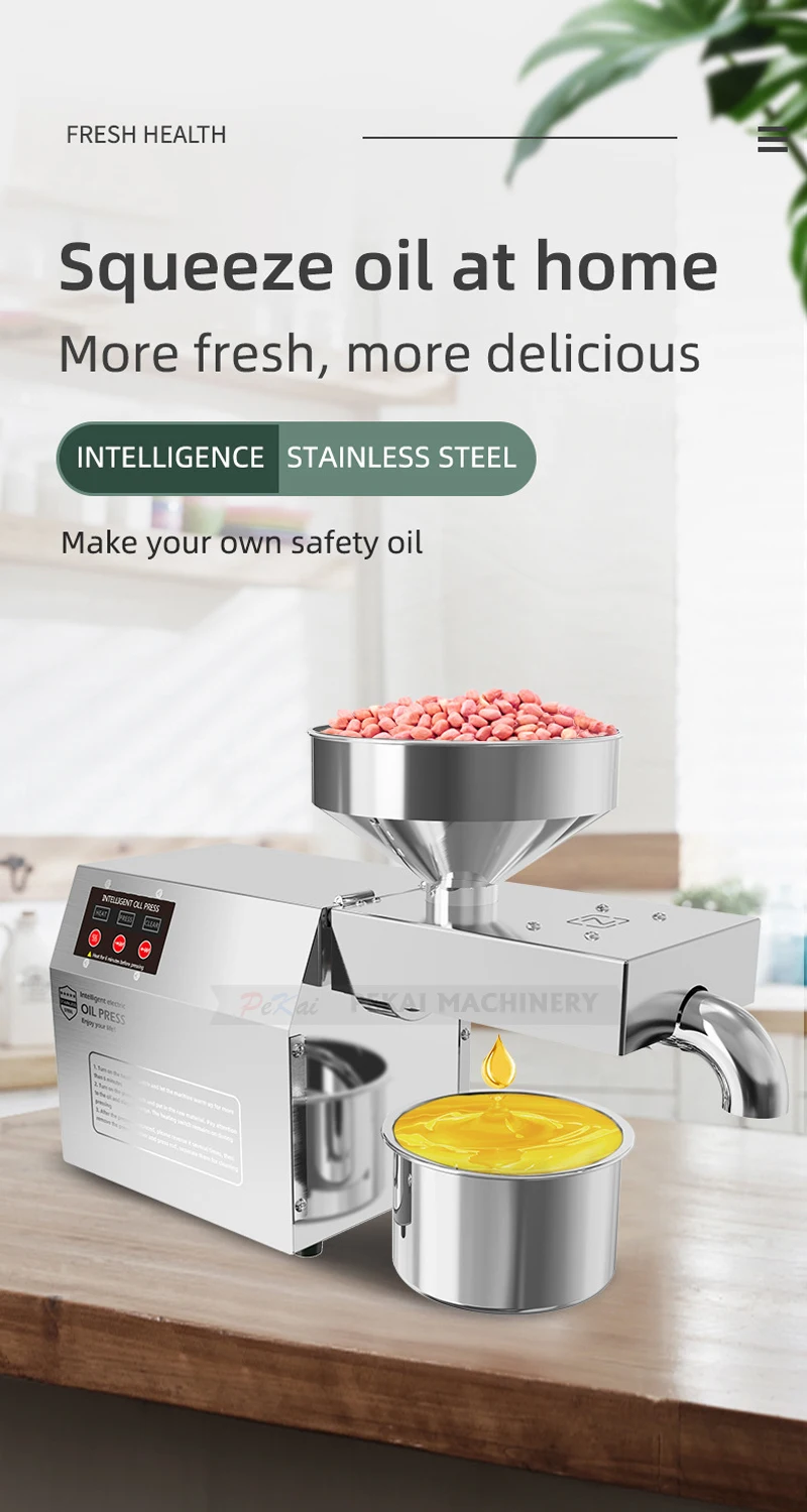B01S Intelligent Oil Presser Automatic Peanut Mini Olive Oil Press Machine