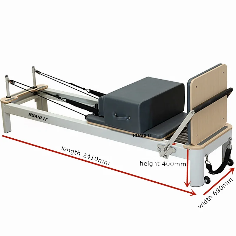 White reformer pilates bed aluminum reformer Studio pilates reformer aluminum white