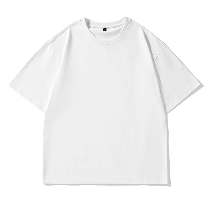 Cotton Feel Sublimation Promotion Beige Custom Street Wear Heavy Tee Adult T Shirt