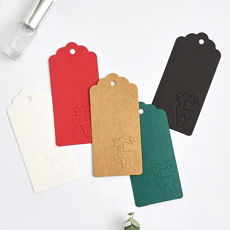 Chinese paper product factory Free design low MOQ printing logo kraft paper clothes hang tag clothing label