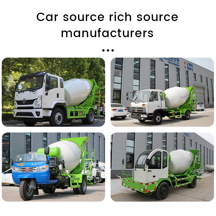 380V 15KW Mini Portable Concrete Mixer Truck For Small Construction