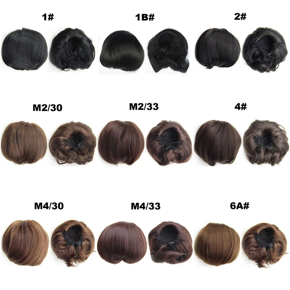 Wholesale Synthetic Flexible Hair Buns Curly Scrunchy Chignon Chignon Updo Hairpiece Hair Bun